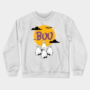 Halloween  Spooky Ghosts Trick or Treat Crewneck Sweatshirt